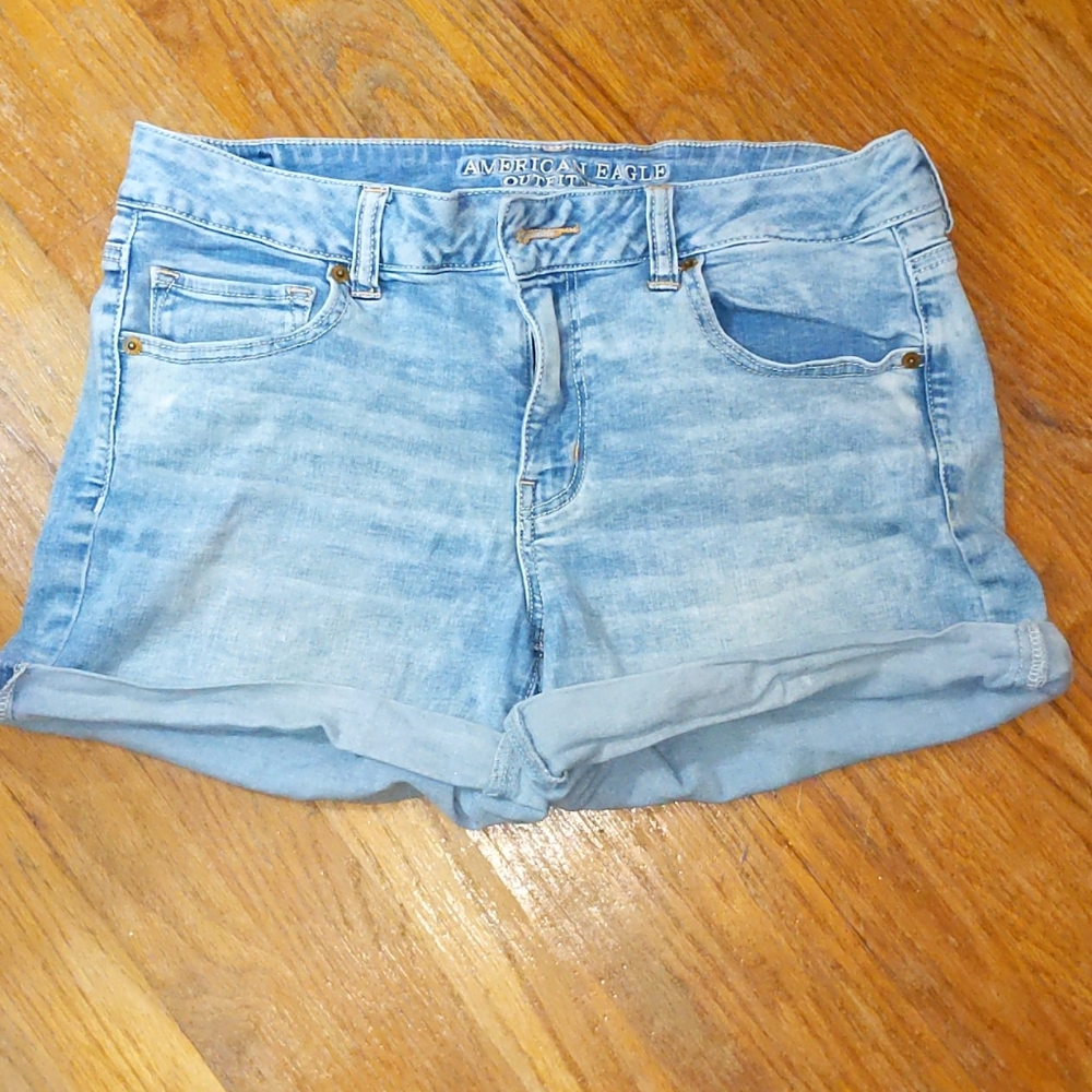 AE High Rise Jean Shorts